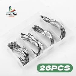 WEIHE 26 Ganchos de Manivela – Cebo Blando Resistente para Señuelos