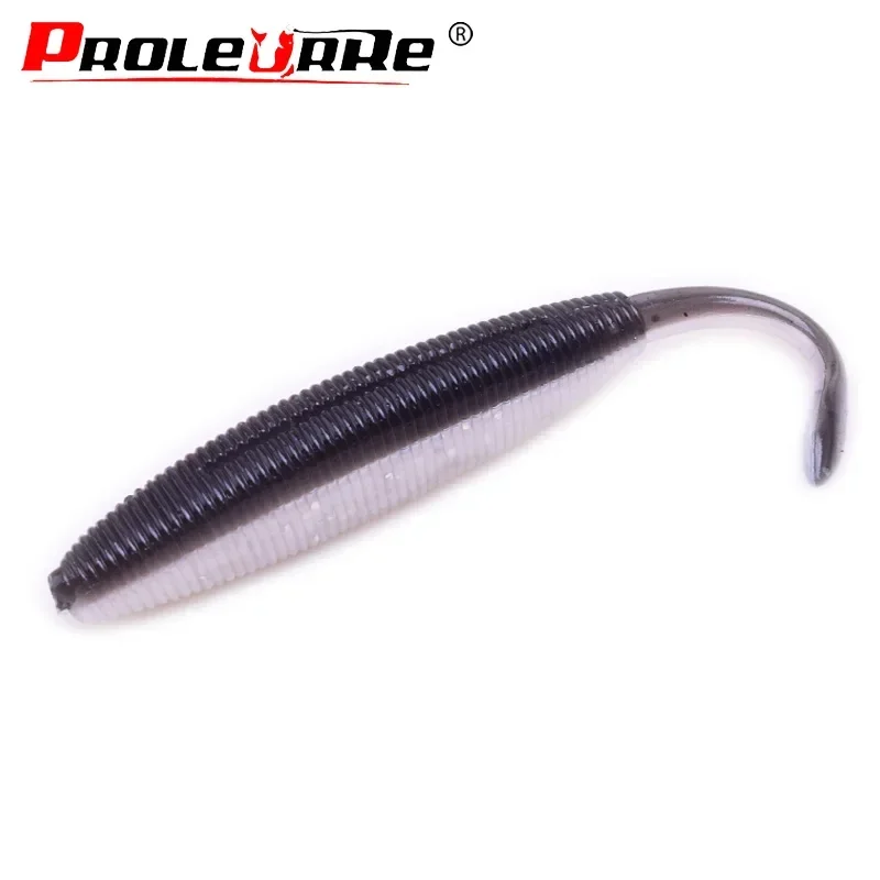 6 uds señuelo de Pesca 10cm 4,7g cebo suave de silicona para trucha gusano Jig Wobblers Swimbait cebos artificiales carpa lubina aparejos de Pesca - imagen 2