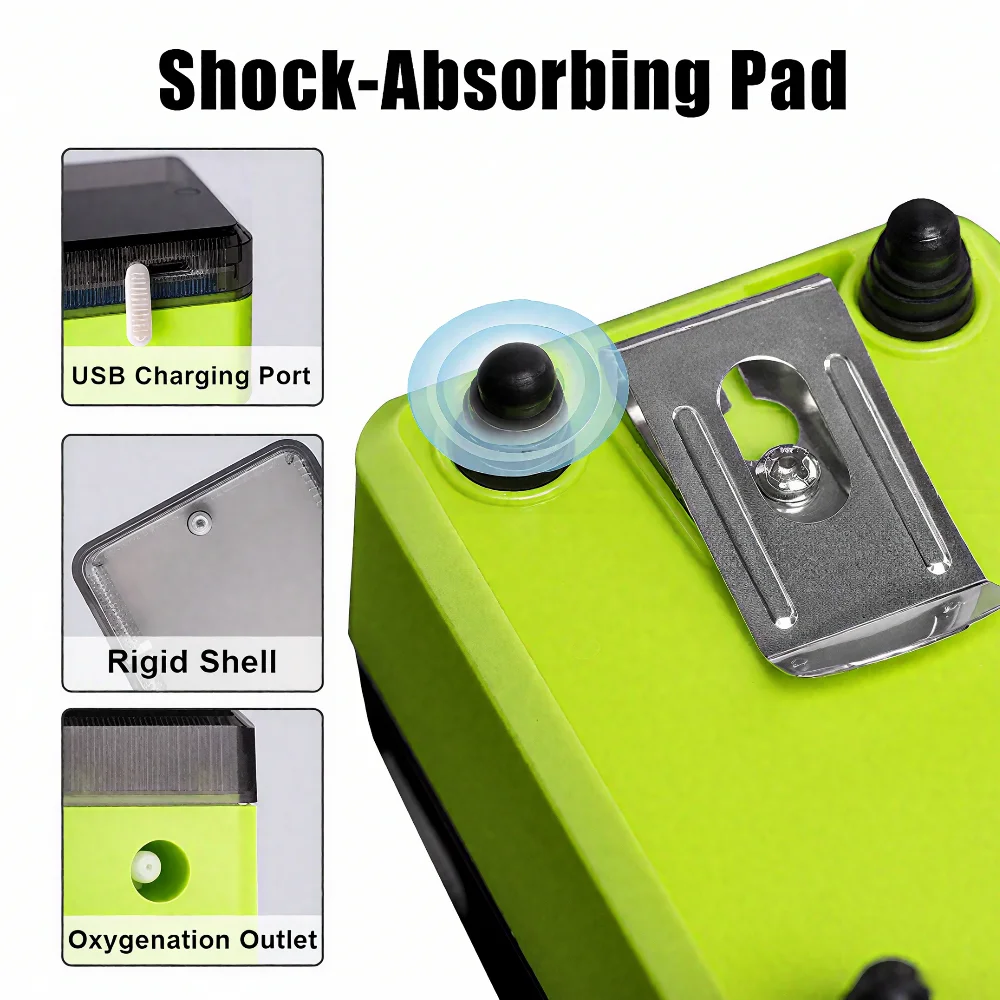 Bomba de aire de oxígeno portátil, compresor de acuario con pantalla táctil, generador de oxígeno para pecera, fabricante de burbujas de acuario recargable para pesca - imagen 4