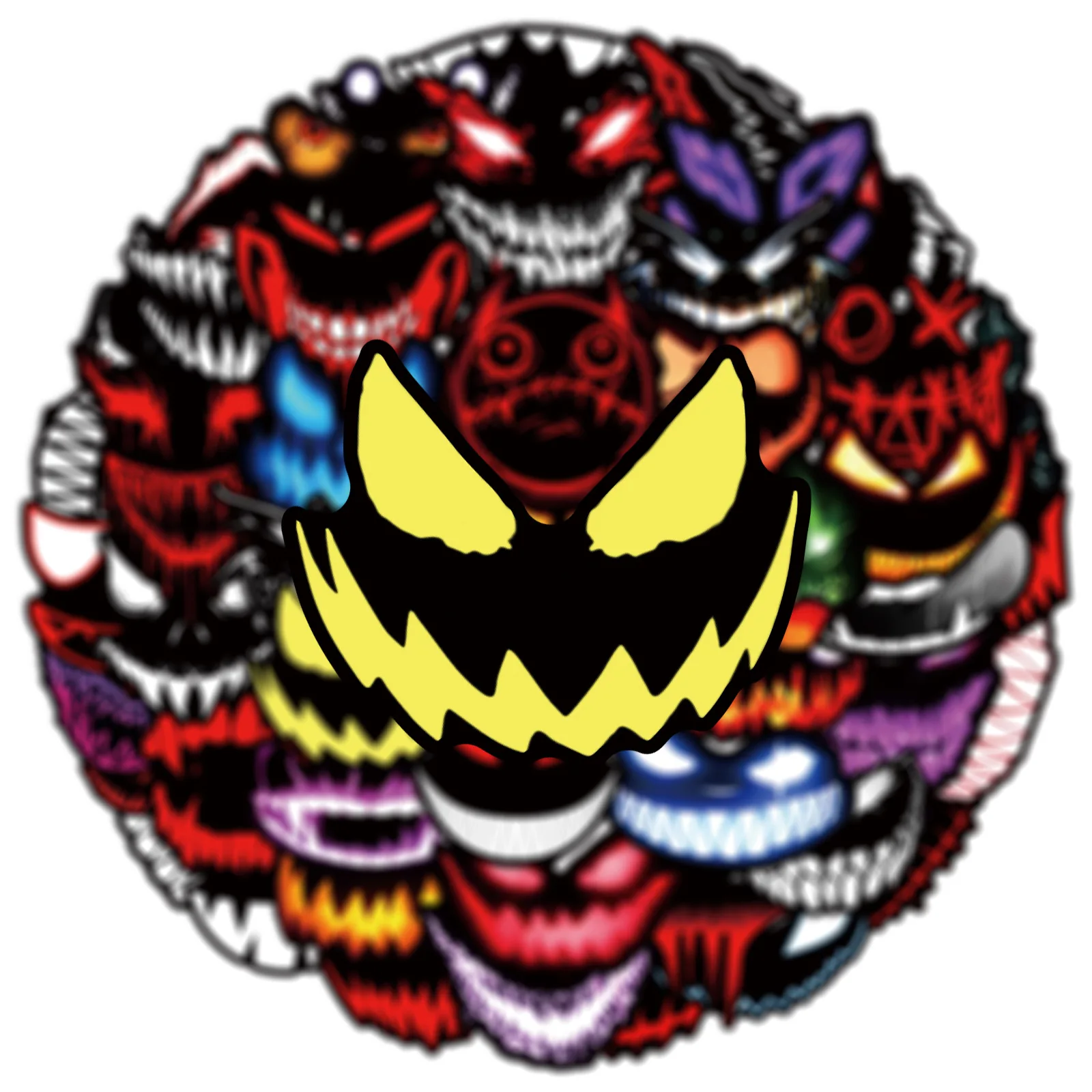 50 Uds. De pegatinas de grafiti geniales con mueca de terror, teléfono, guitarra, portátil, maleta, botellas de agua, pegatina impermeable, juguetes para niños - imagen 4