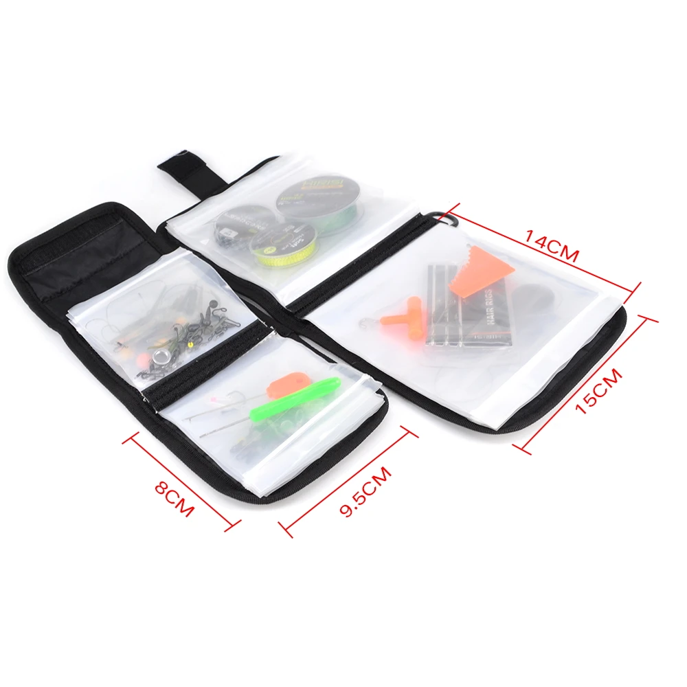 Hirisi-bolsa para aparejos de pesca, bolsa de almacenamiento de accesorios para aparejos de pesca de carpa, billetera, aparejos para el cabello, bolsa de transporte transparente - imagen 4