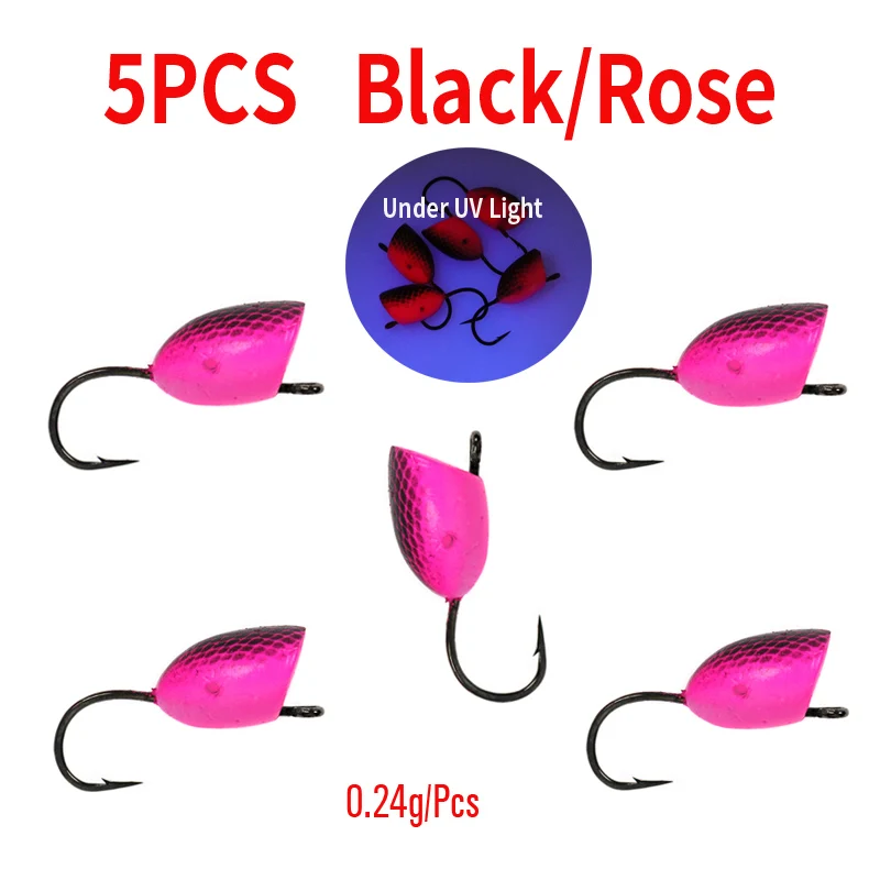 5PCS Black rose