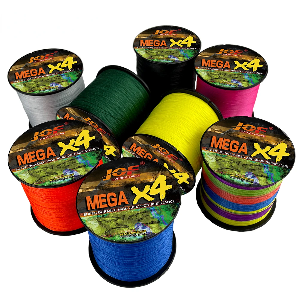 JOF nueva versión X4 línea de Pesca trenzada 100m líneas de PE japonesas multicolores súper fuertes 10 12 18 28 35 40 50 60 80LB Pesca - imagen 3