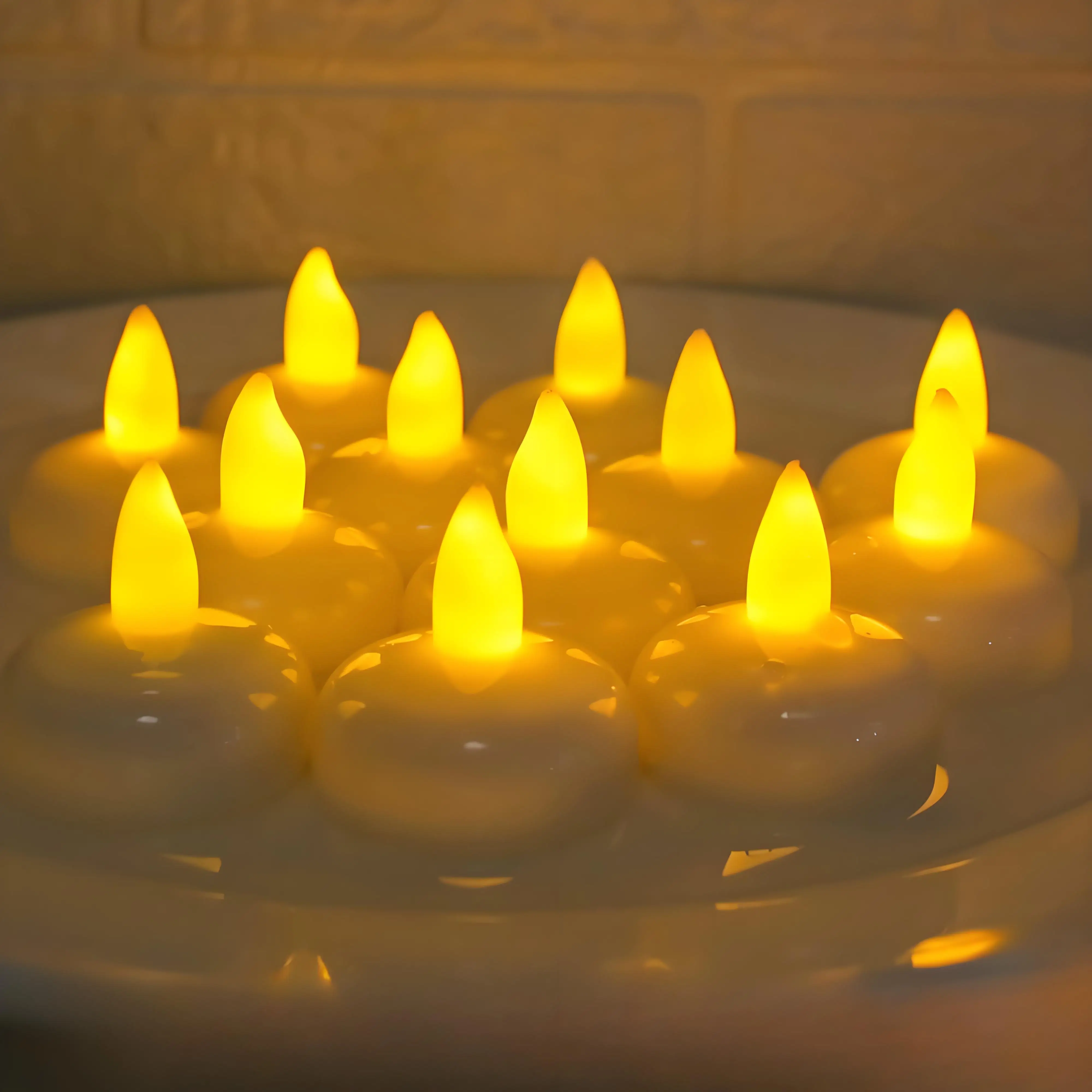 Velas flotantes LED sin llama parpadeantes, velas de té impermeables para bañera, piscina, jarrón, decoración navideña de San Valentín - imagen 5
