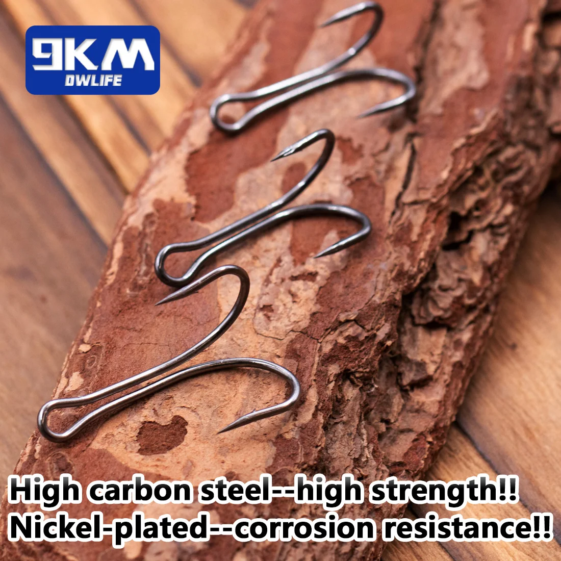 9KM 25 uds anzuelo doble de pesca anzuelos de pesca dobles de agua salada anzuelo de pesca pequeño atado de moscas señuelo reemplazar gancho - imagen 3