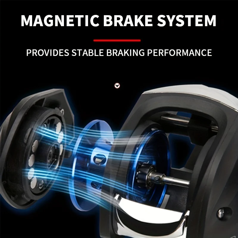 Carrete de Baitcasting con copa de alambre de Metal, relación de engranaje 7,2: 1, arrastre máximo de 18 libras, carrete poco profundo, para carrete giratorio de agua dulce y salada, novedad de 2026 - imagen 5