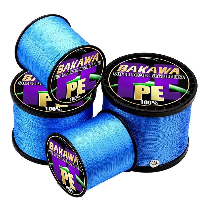 BAKAWA-Cuerda de Pesca de 300M a 1000M, 8 hebras, súper fuerte, 4 líneas trenzadas, PE, multifilamento, para carpa - imagen 3