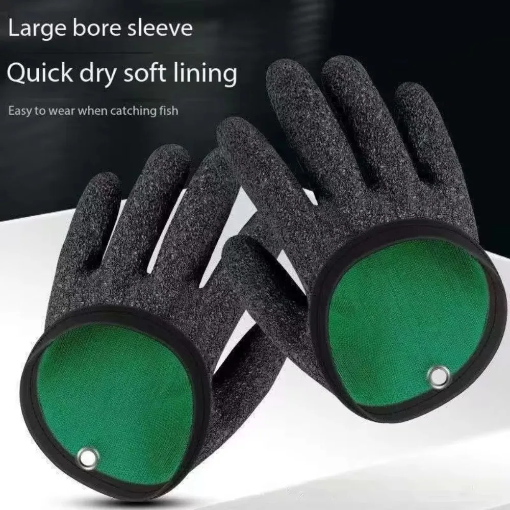 Guantes de pesca multifuncionales, antideslizantes, con dedos completos, para pescar, antipuñaladas, resistentes al desgaste, protegen la mano, 1 Uds.