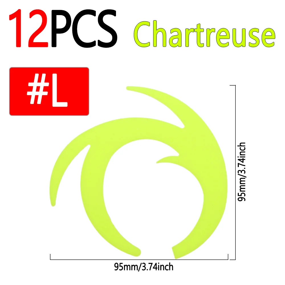12pcs Chartreuse L