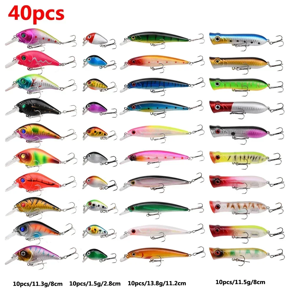 Juego de Señuelos de Pesca, cebo duro de pesca, Mini pececillo, columpio flotante, Crankbait, Wobblers locos, señuelos biónicos artificiales - imagen 3