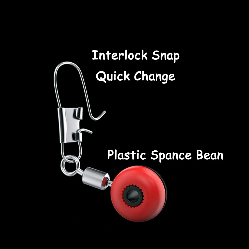 Ellllv-Topes de flotador de pesca, conectores de granos espaciales de plástico con enclavamiento giratorio rodante, accesorio de Pesca de Mar, 30 Uds. - imagen 4