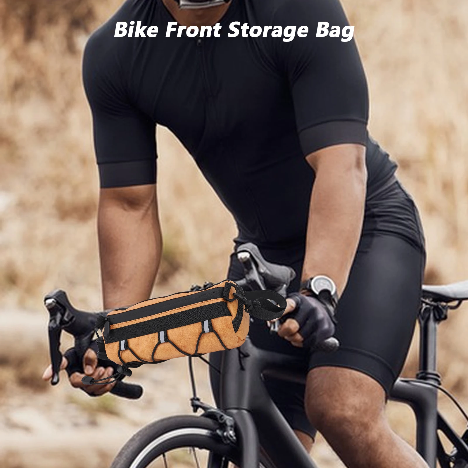 Bolsa para manillar de bicicleta, bolsa para tubo de bicicleta de gran capacidad, bolsa de almacenamiento frontal para bicicleta, accesorios para ciclismo - imagen 4
