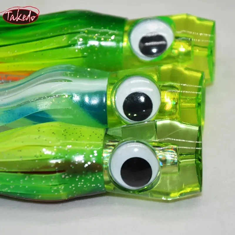 TAKEDO 170MM 50G pulpo Trolling señuelos faldas de calamar suaves Señuelos de pesca juego grande pesca en el mar cebos artificiales para atún Marlin - imagen 5