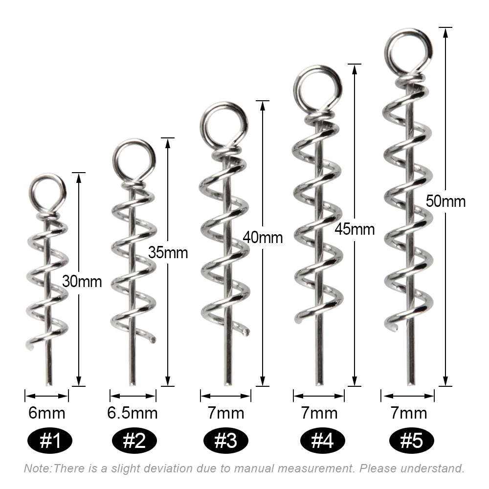 Spinpoler-tibre de cebo de pesca, señuelo suave, Pin de bloqueo giratorio, 3cm, 4cm, 4,5 cm, 5cm, aparejos giratorios de acero inoxidable fuerte, accesorios de primavera - imagen 4