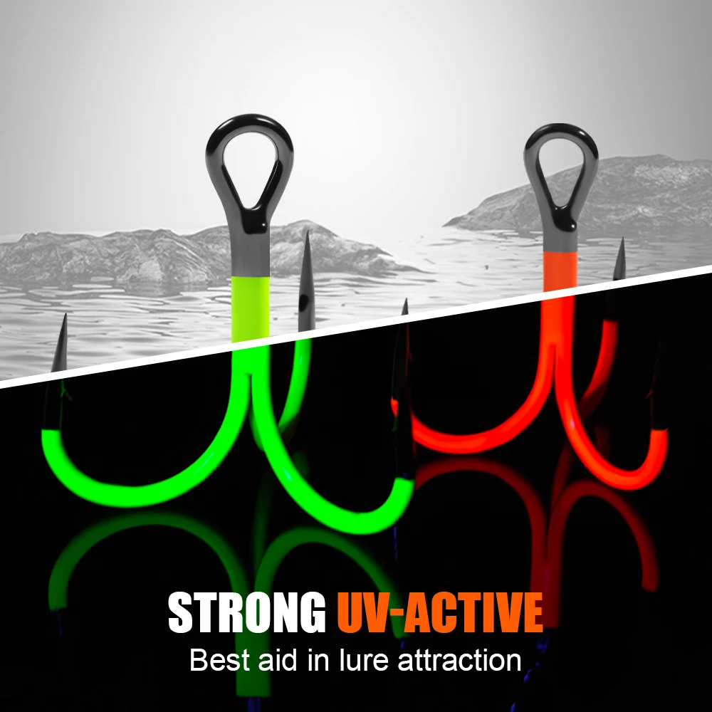 Anzuelos triples Spinpoler – 2X fuerte con punto UV recubierto para swimbait - imagen 4