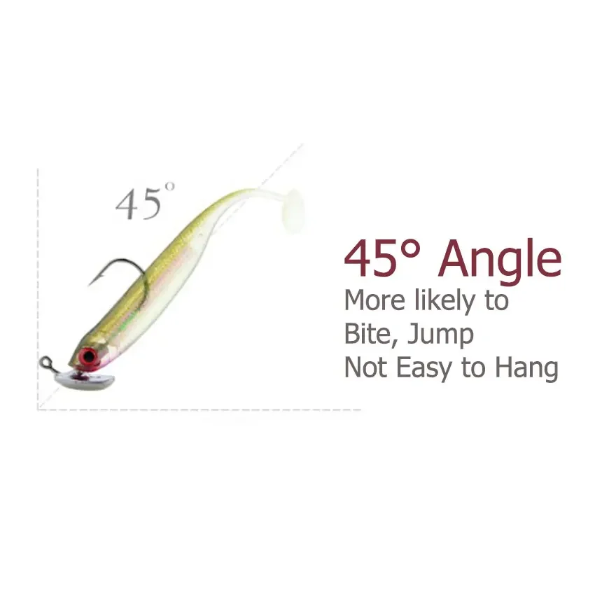 JYJ 1 caja 3,5g 5g 7g 10g 14g 19 piezas nuevas anzuelos de cabeza de anzuelo de pesca vaso para señuelo suave gusano pesca rockfish Lucio cebo de trucha - imagen 5