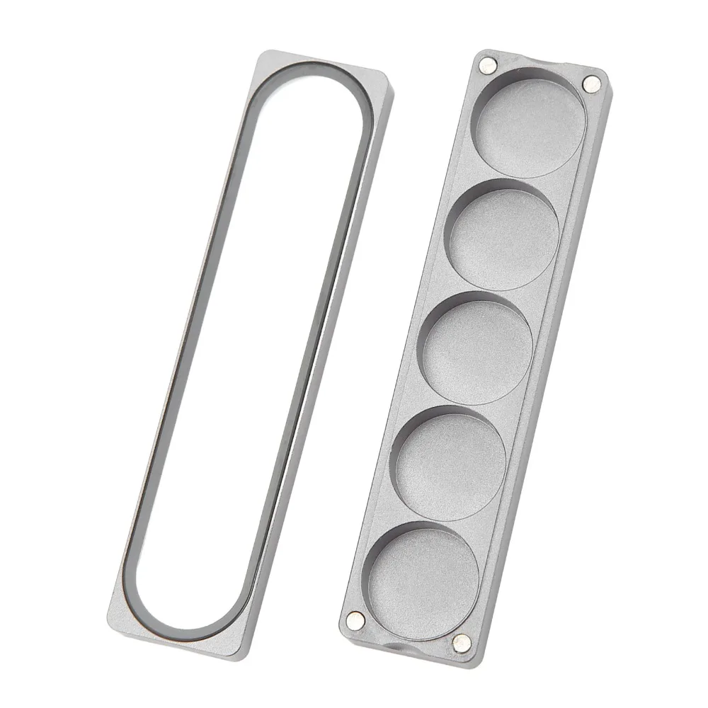 Caja de almacenamiento de punta de taco de aleación de aluminio, contenedor de almacenamiento de punta portátil de 5 agujeros, contenedor de punta de taco de 3 agujeros y 2 agujeros, jugadores de billar - imagen 5