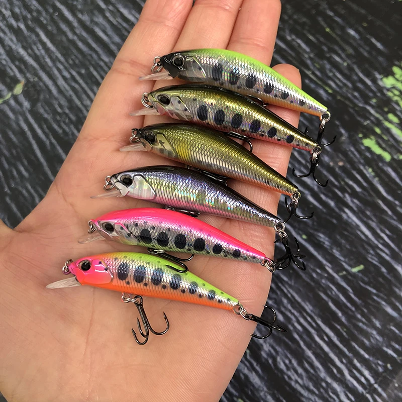 50mm 3,5g Mini Minnow señuelo de pesca Wobbler Spearhead Ryuki hundimiento cebo Artificial Jerkbait pequeño flujo trucha lubina Accesorios - imagen 4