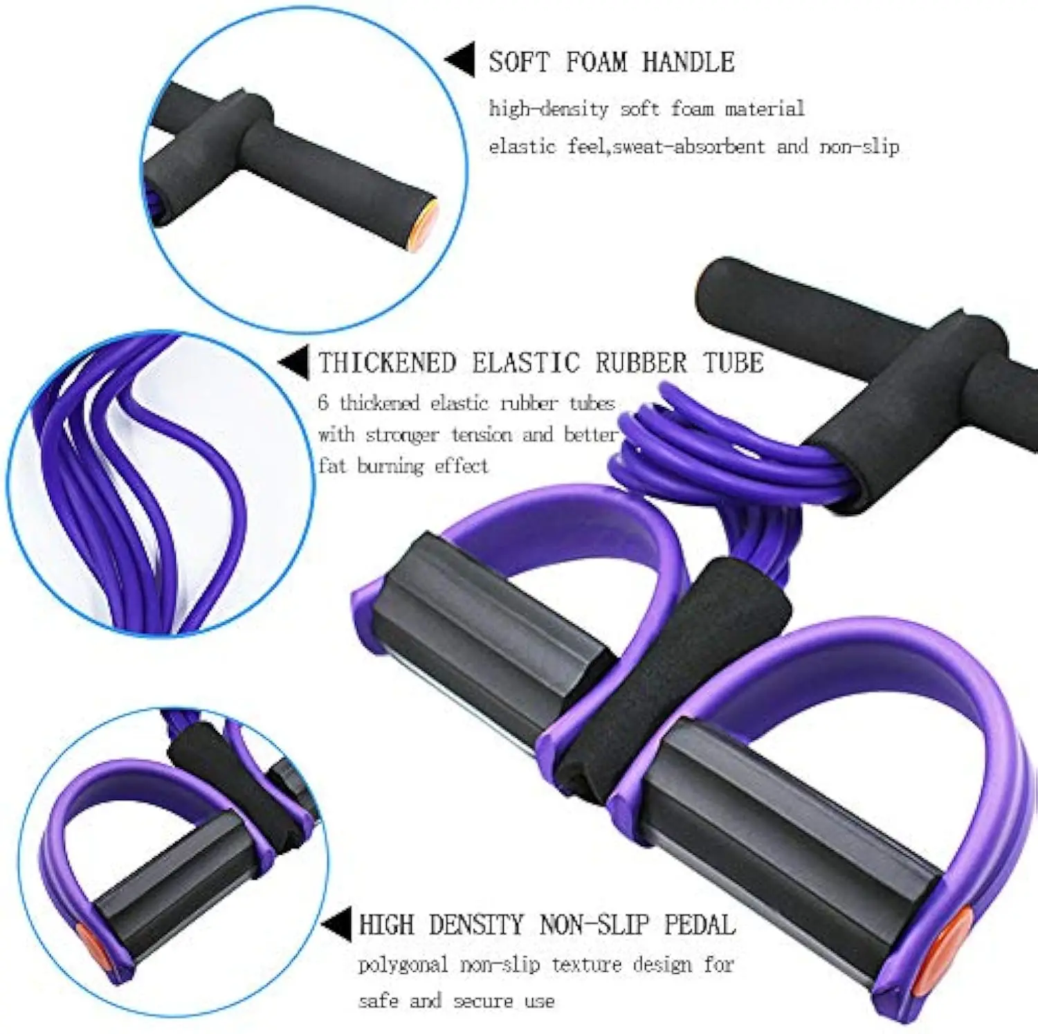 Banda de resistencia física con Pedal, equipo de ejercicio en casa para tonificar Yoga, entrenamiento de fuerza, glúteos, piernas, entrenamiento Abdominal - imagen 4