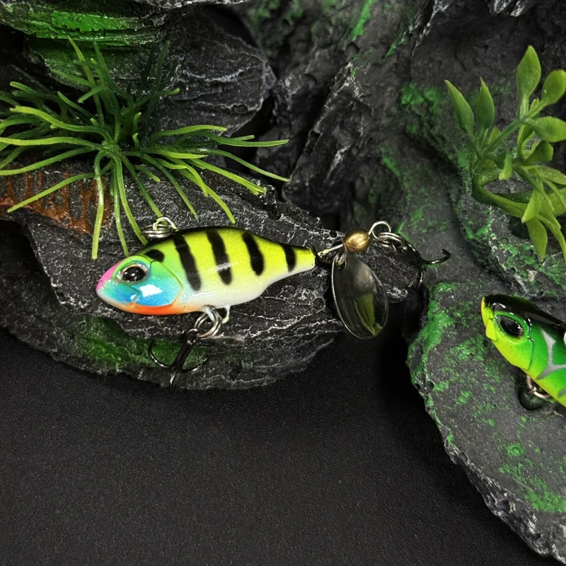 Señuelos de Pesca giratorios oscilantes de Metal VIB cebo de vibración 35mm 8,7g trucha Pesca de invierno cebos duros Spinner cuchara Vibra señuelo Pesca - imagen 4