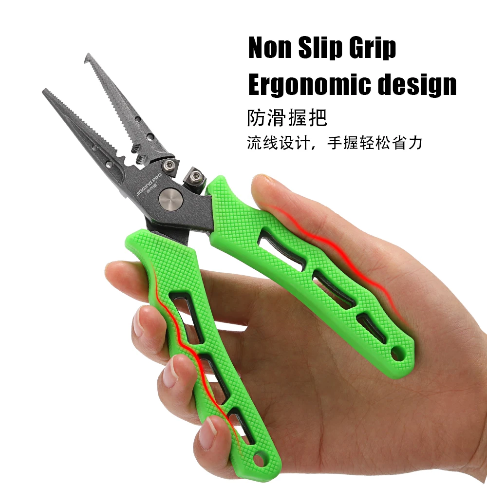 JIGGING-Alicates de pesca PRO X3, aparejos de pesca de agua salada, accesorios de pesca de acero inoxidable, tijeras, cortador de línea, removedor de anzuelos - imagen 4