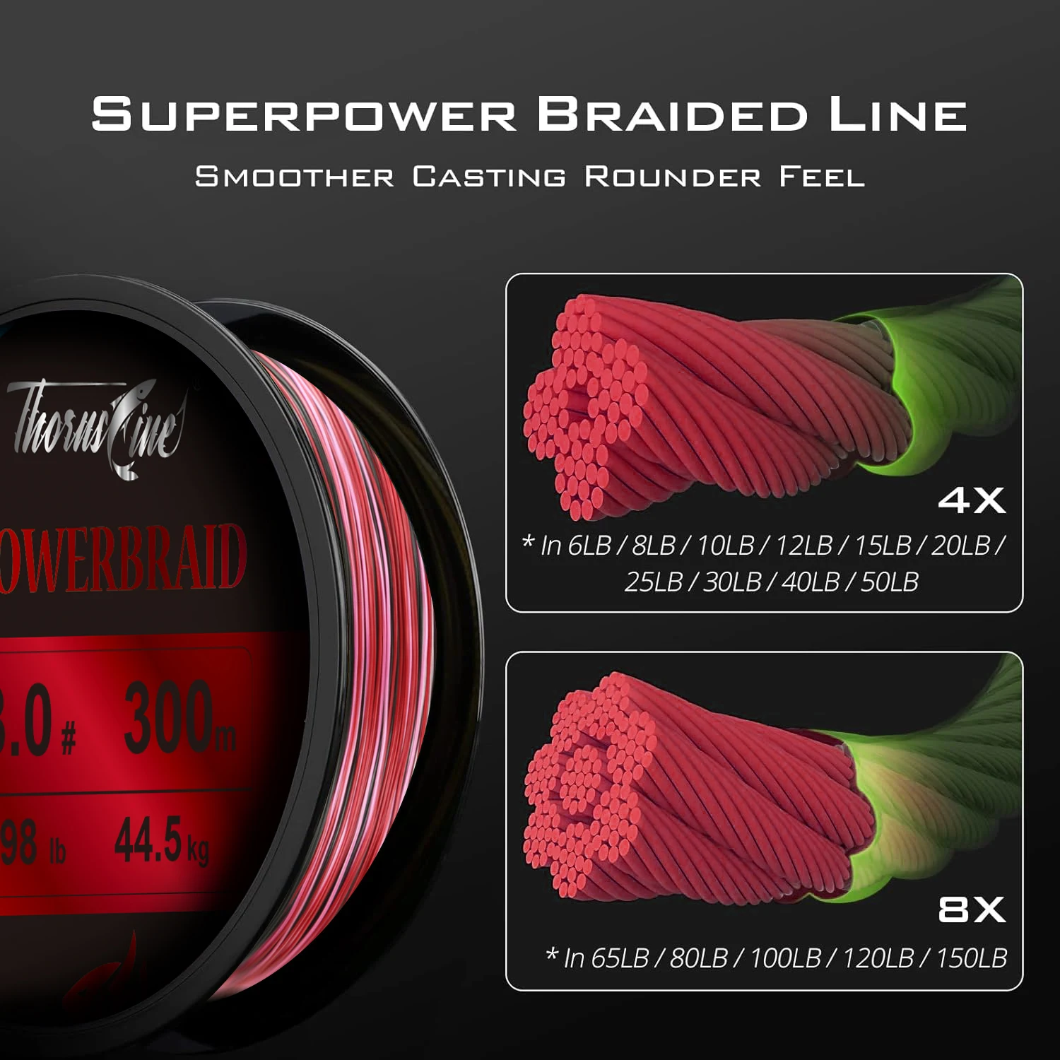 POWERBRAID Línea Trenzada 8 Hilos Multifilamento para Mar - imagen 4