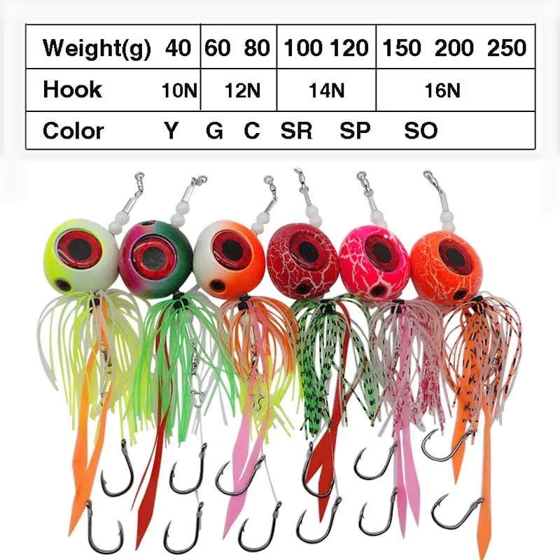 Kabura Jigging Luminoso con Falda – Señuelo para Pargo en Mar - imagen 4