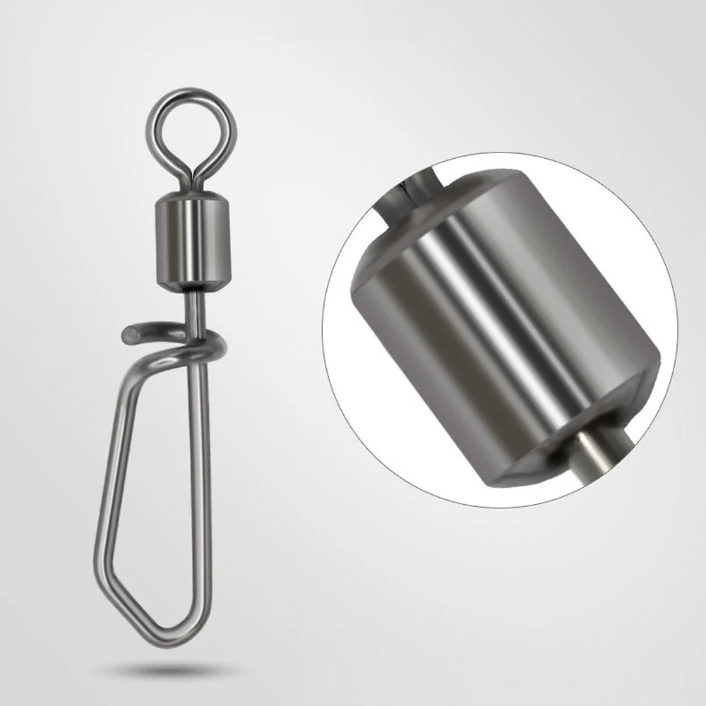 DNDYUJU-eslabones giratorios de pesca 20 piezas, conector a presión, accesorio de pesca