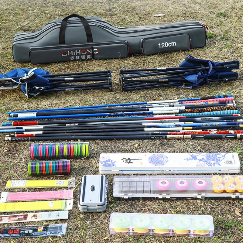 Bolsa multifuncional para caña de pescar, bolsa impermeable de 2/3 capas, 70CM-130CM, bolsa de almacenamiento de aparejos de gran capacidad, XA86G - imagen 4