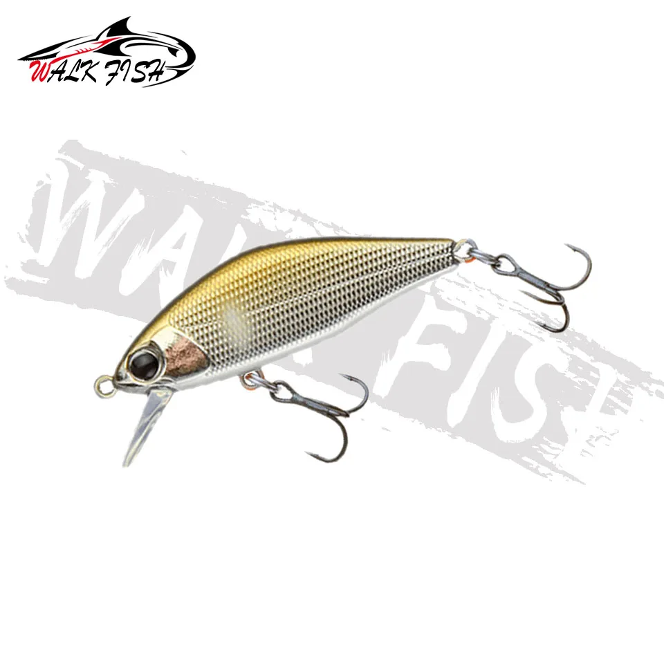 WALK FISH-Señuelos de Pesca de pececillos, cebos duros de hundimiento de 45mm, 4g, trucha Artificial, Mini Wobblers para Pesca, perca, lubina, Arroyo, 1 unidad - imagen 5