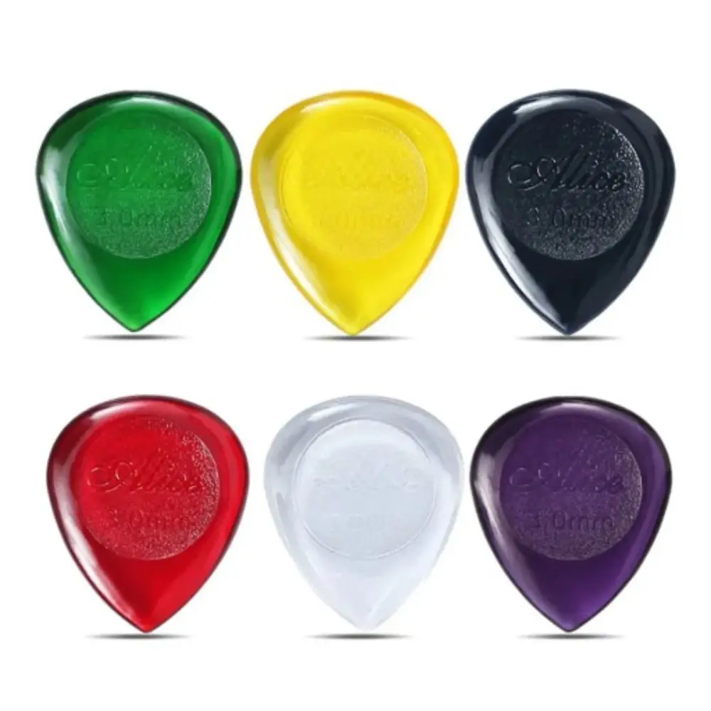 Piezas de colores aleatorios para guitarra acústica, púas de celuloide, ABS, espesor, con forma de gota mixta, para bajo, 10 Uds. - imagen 3