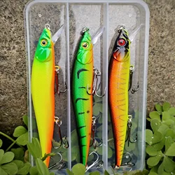 3 unids/caja juego de Señuelos de Pesca cebo duro Mini pececillo flotante columpio Crankbait Crazy Wobblers Artificial biónico manivela señuelos