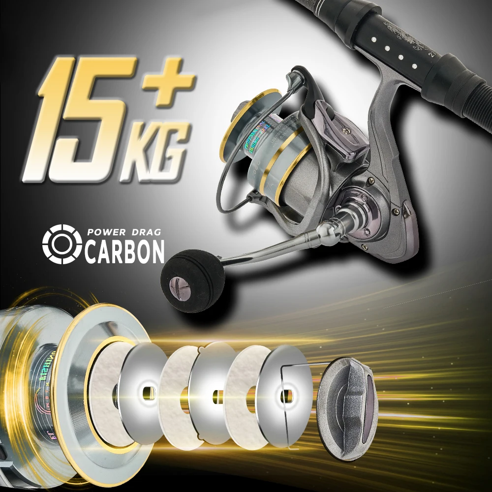 VWVIVIDWORLD, alta calidad, carretes de pesca de agua salada, doble carrete, carrete giratorio, engranaje de aleación, carrete de aleación, brazo de Metal, carrete de fundición - imagen 5