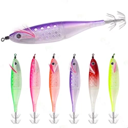 Señuelo Luminoso de Calamar con Jaula de Cebo para Pesca Nocturna