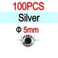 5mm Silver 100pcs