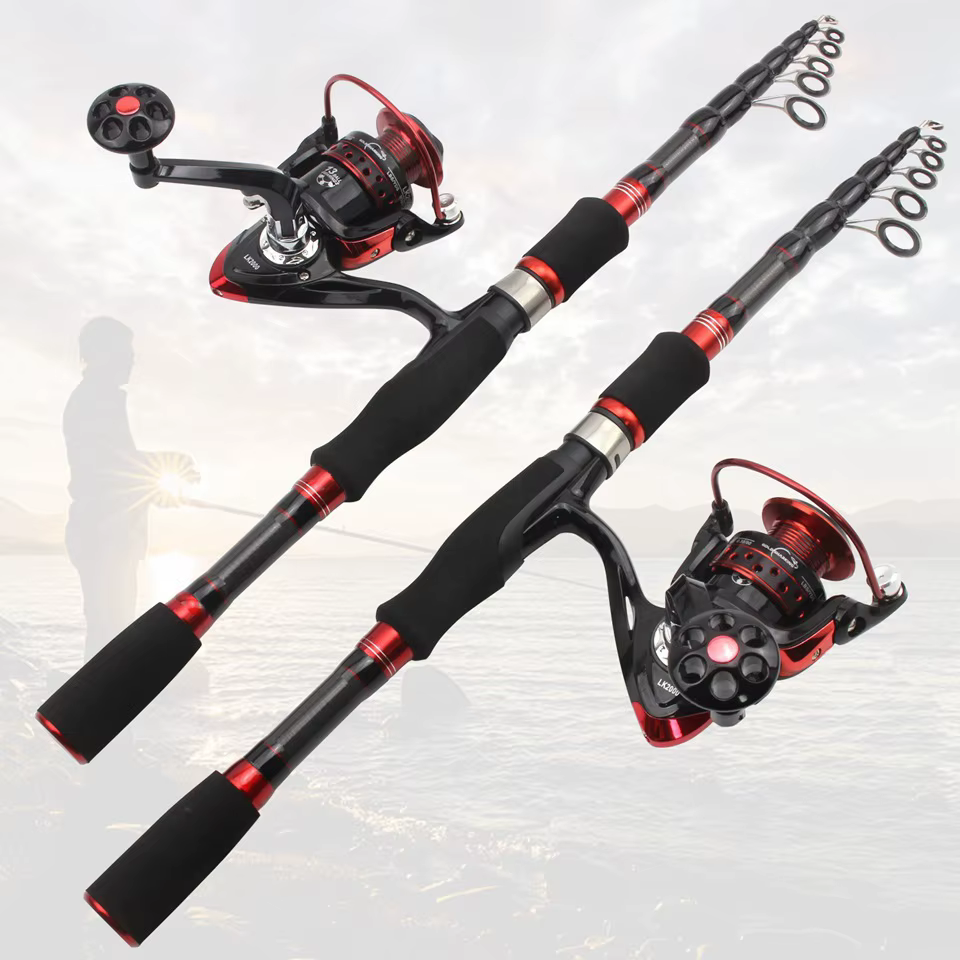 Experimente la emoción de la pesca con nuestro combo de caña de pesca y carrete de alto rendimiento