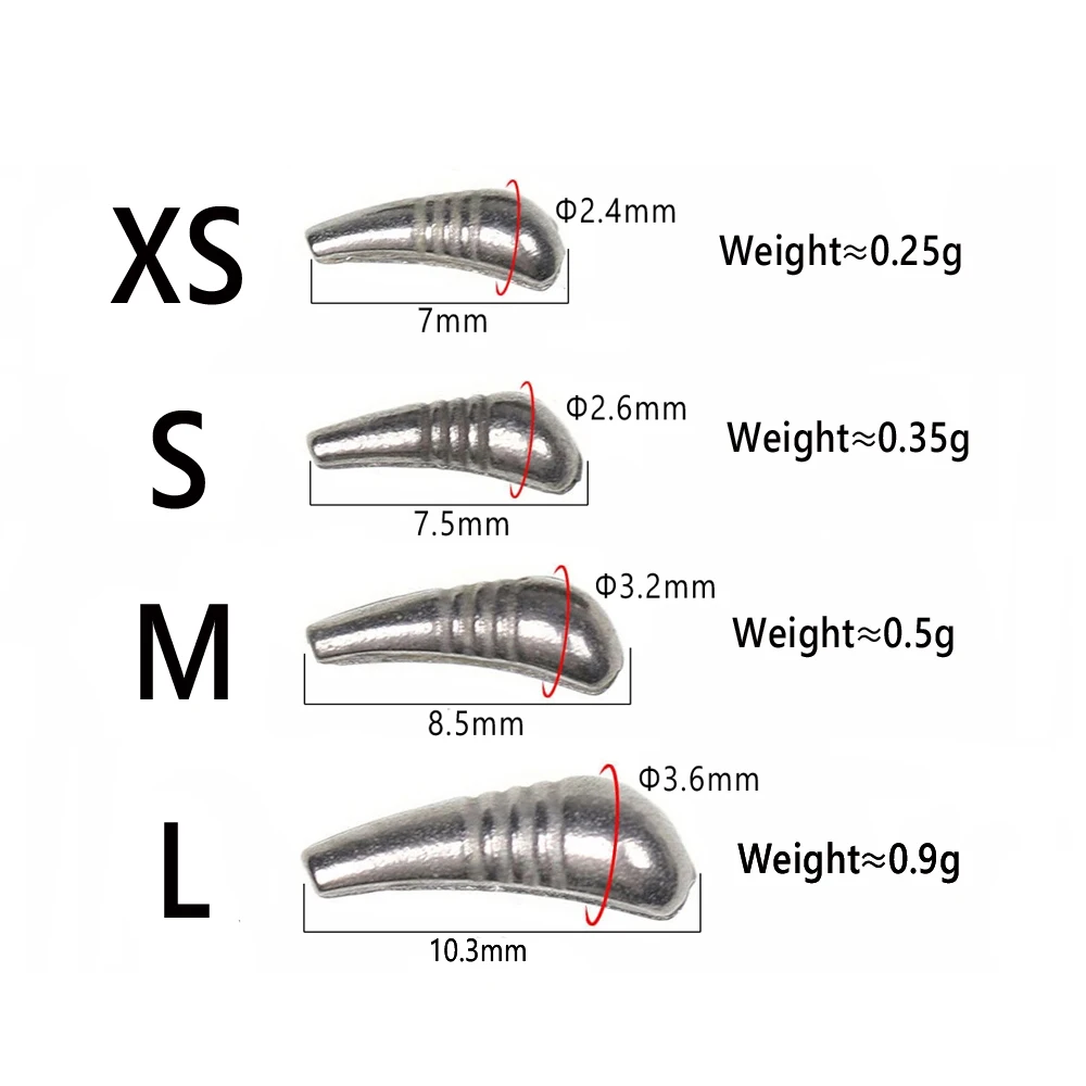 Bimoo-plantilla de aleación ponderada para Ninfa, 12 Uds., cuentas traseras para Jig Ninfas, atado de moscas/materiales de punto, Señuelos de pesca de hundimiento rápido - imagen 3