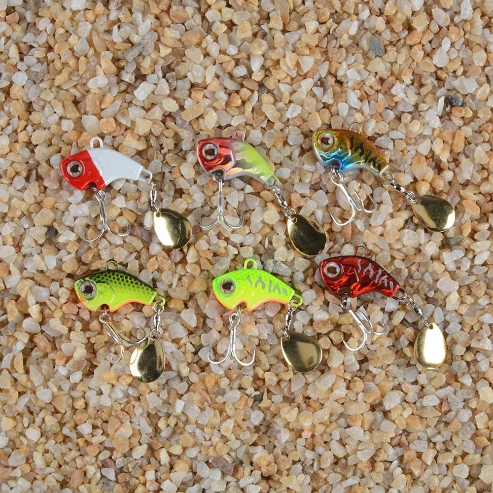 Cebo giratorio de Metal VIB para pesca, 1 unidad, 9g, 13g, 16g, 22g, cebo giratorio para natación, cuchara, Señuelos de Pesca VIB, aparejos de pesca de lubina para invierno - imagen 2