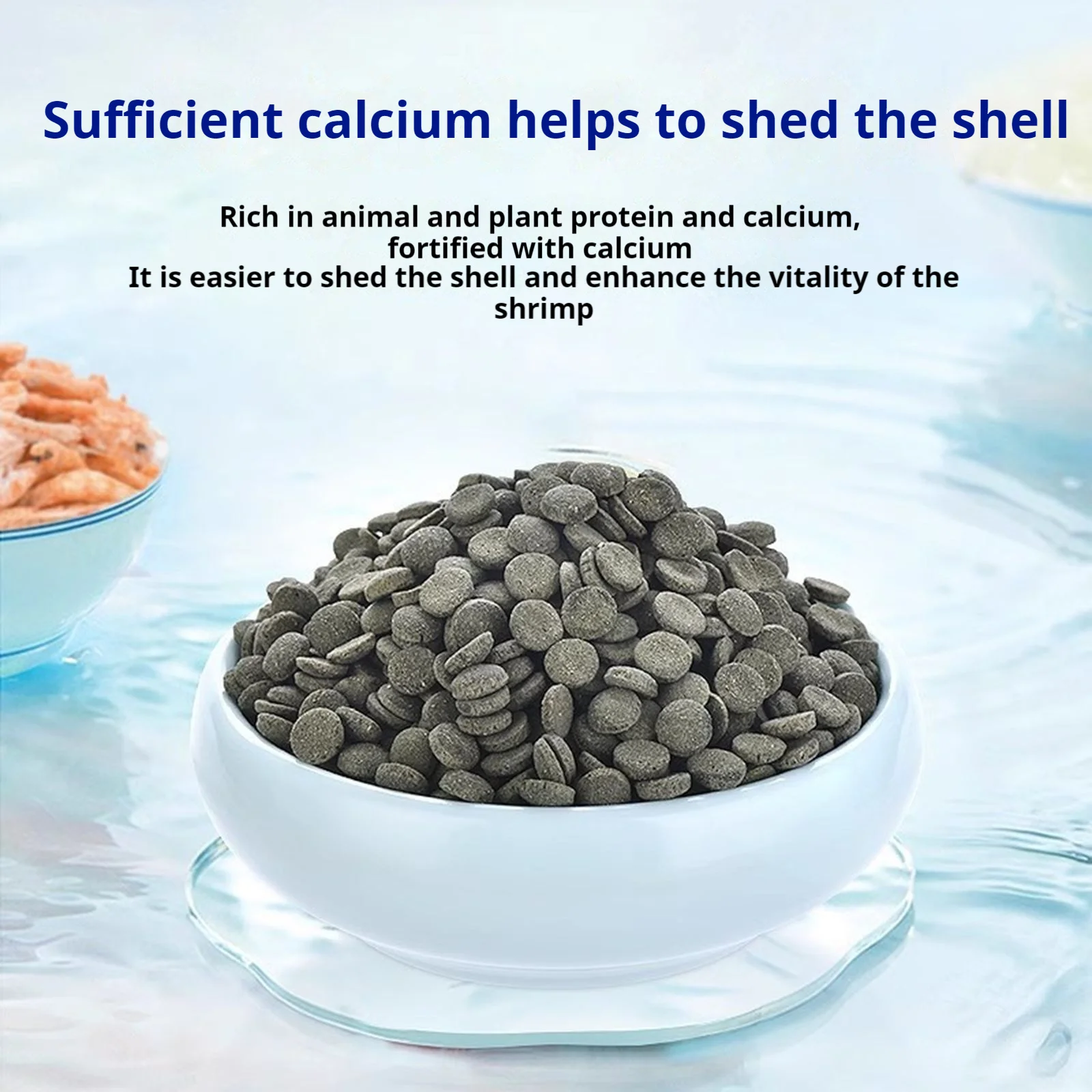 Comida de camarones de agua dulce Natural, alimentación de camarones ornamental, comida de camarones, acuario hundido, alimentación de camarones de cristal, equilibrio nutricional - imagen 3