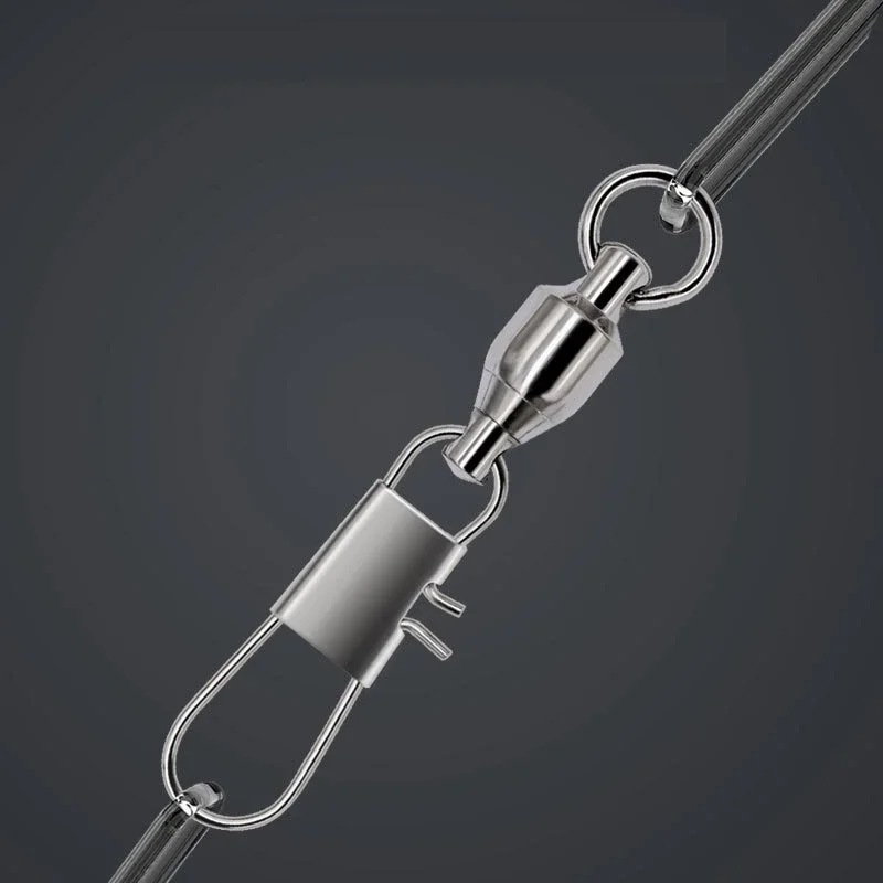 DNDYUJU-pivotes de pesca de 20 piezas, accesorios de pesca de acero inoxidable, Pin de enclavamiento de rodamiento de bolas, Señuelos de Pesca - imagen 5