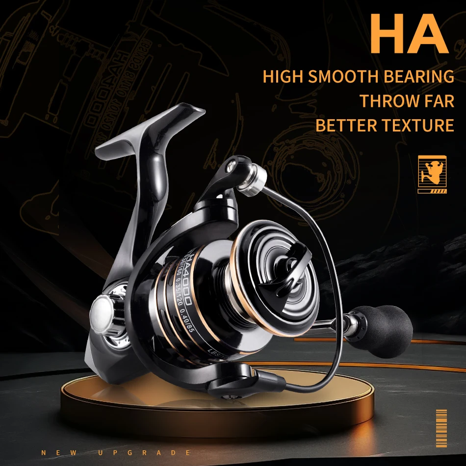 Carretes giratorios Rooblinos HA, Metal ultraligero, relación de engranaje 5,2: 1, 2000-7000, carretes de pesca de arrastre máximo grande para agua salada o dulce - imagen 3