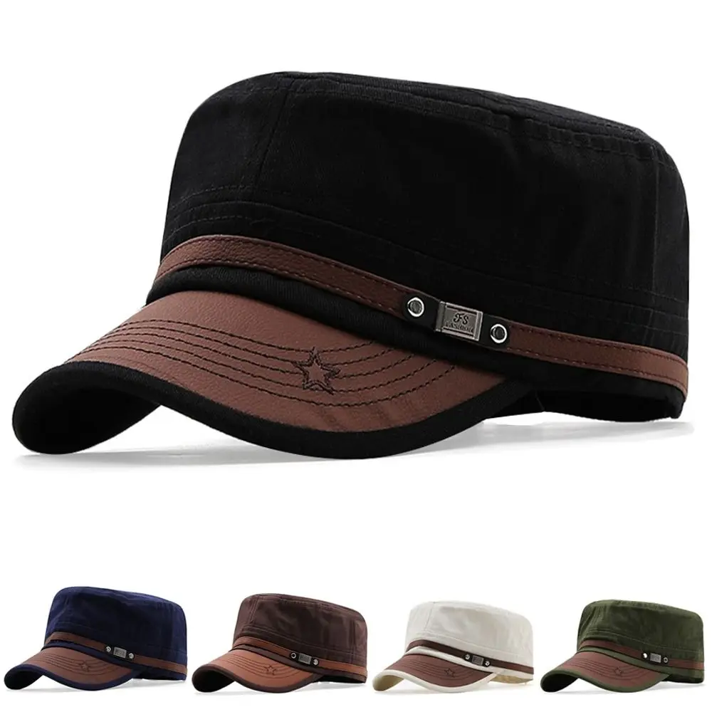 Gorra de béisbol Unisex para hombre, gorra de algodón para cadete, gorra militar transpirable para combate, pesca, gorra plana ajustable