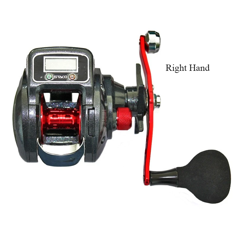 Carrete de pesca Digital Show, carrete de Baitcasting, contador en medidor, carretes de cebo 6,3: 1, carrete totalmente de Metal, rueda de agua salada, arrastre de bobina de arrastre - imagen 5