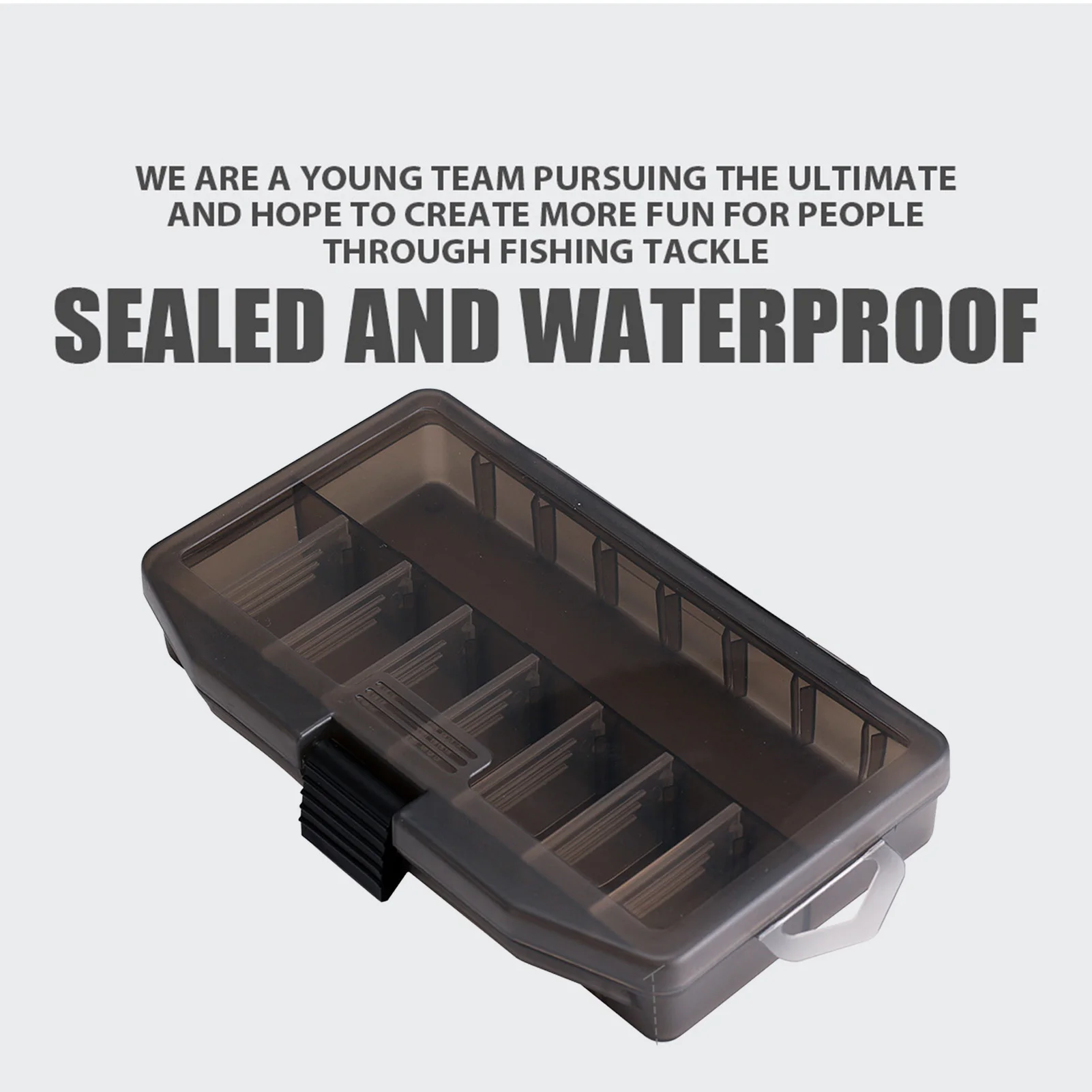 Caja de aparejos de pesca portátil, caja organizadora de 10 rejillas para señuelo de pesca, cebo, anzuelo, flotador, caja de almacenamiento de engranajes de pesca al aire libre - imagen 5