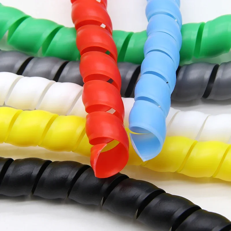 Organizador de cables de 2/5/10 metros, 8mm ~ 40mm, protección de tuberías, envoltura en espiral Flexible, Protector de cables, funda de Cable, tubo de cubierta - imagen 5