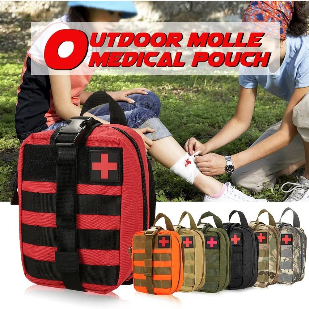 Kit de supervivencia de primeros auxilios, equipo de turismo Molle para exteriores, equipo de emergencia para acampada, caza, senderismo, casa, coche y aventuras, 46 piezas - imagen 2