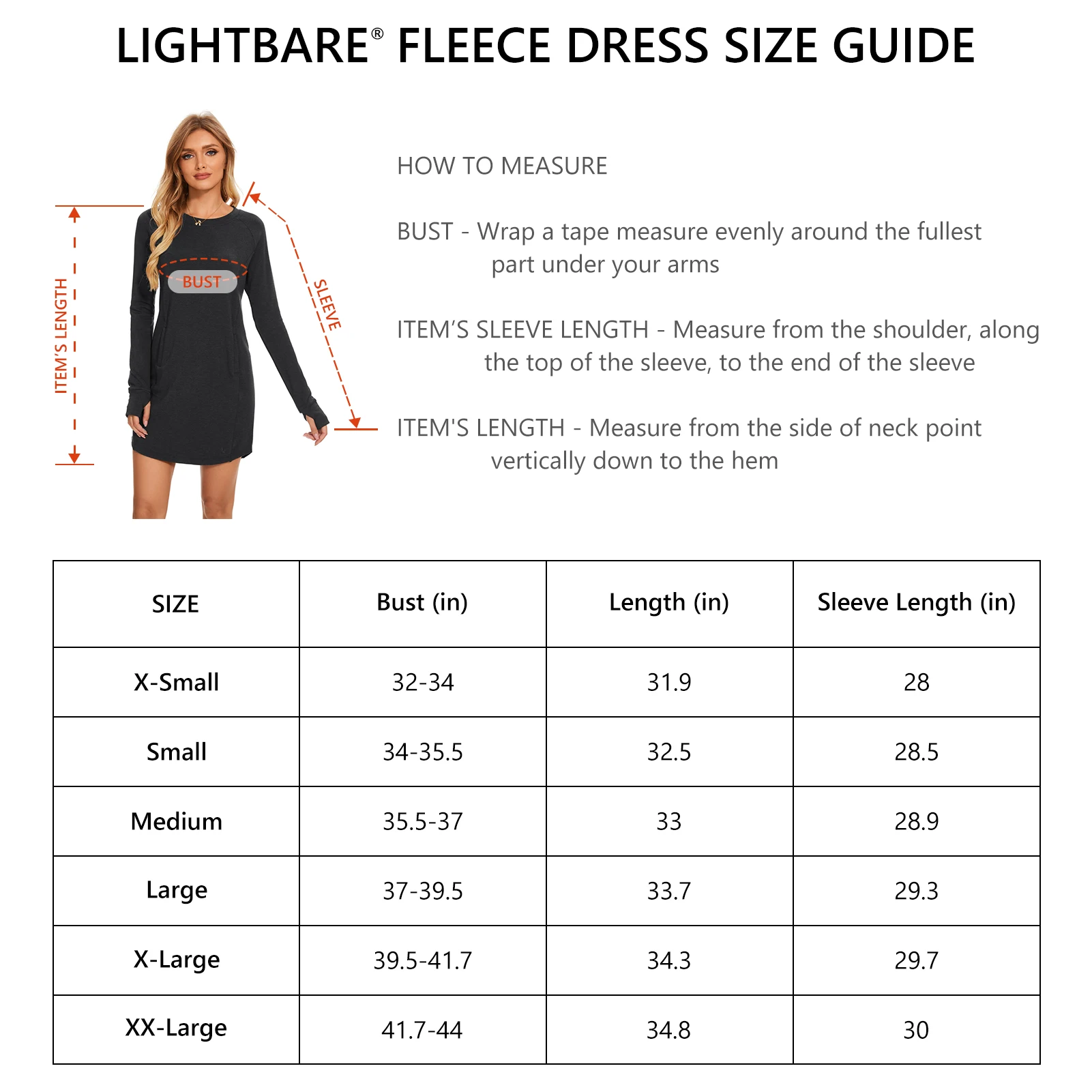 Vestido de lana Lightbare para mujer – manga larga y bolsillo térmico - imagen 2