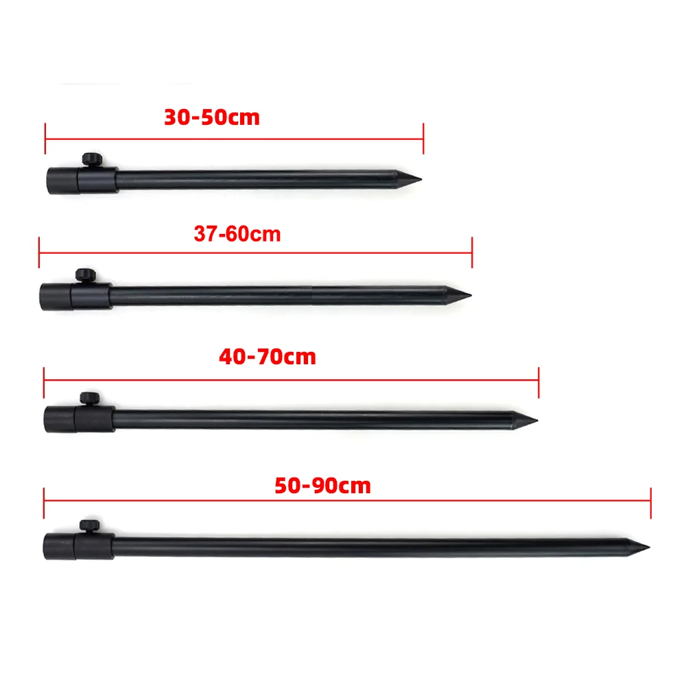Pod pesca carpa Hirisi aluminio negro 16mm resistente ligero 2 uds - imagen 3