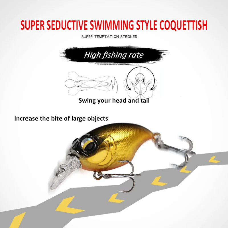 Crankbait 38mm para Curricán – Señuelo duro para Lucio, Perca y Trucha - imagen 4