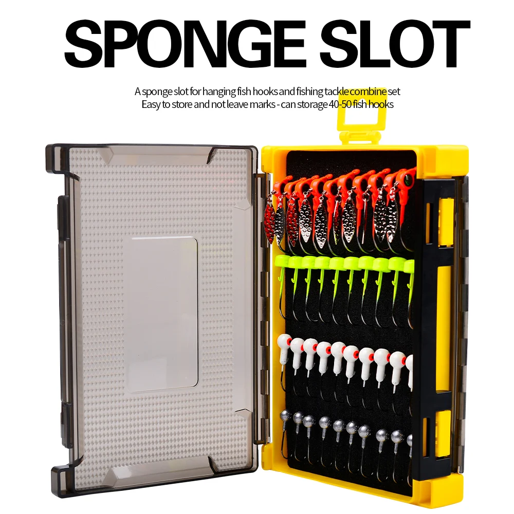 PROBEROS-caja de aparejos de pesca de doble cara con divisores Rmvovable, anzuelos, accesorios de plomada, organizador de almacenamiento, herramienta portátil - imagen 5